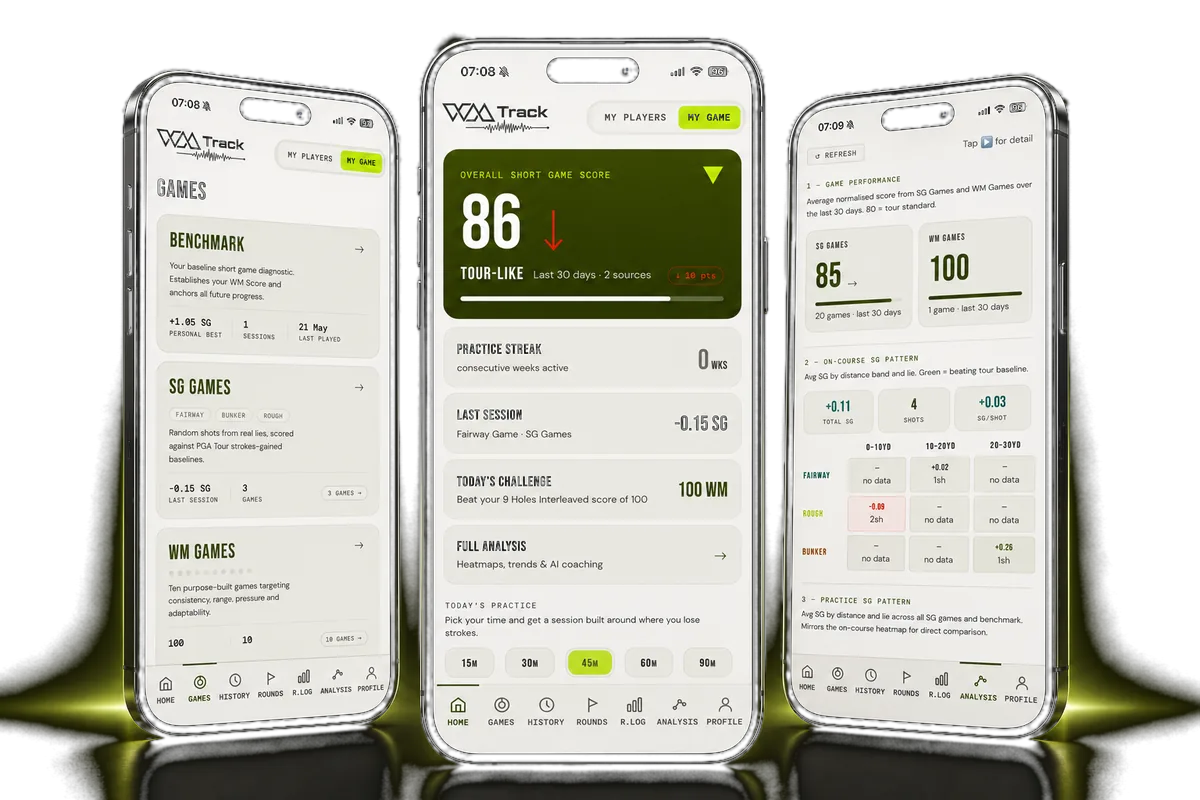 WM Track App Screens